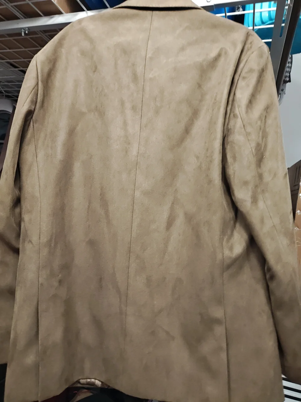 Men's Tan Suede-Style Blazer Sport Coat